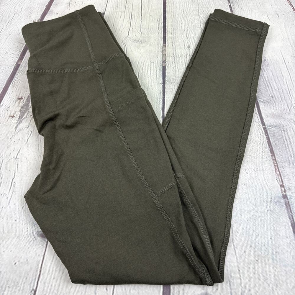 Boody Green High Waisted Full Length Leggings Womens Size Xtra Small